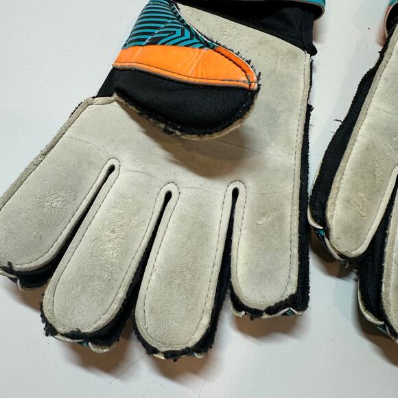 DSG Avon Keeper Gloves Goalie Goalkeeper Size 7 Orange Blue - Picture 4 of 6